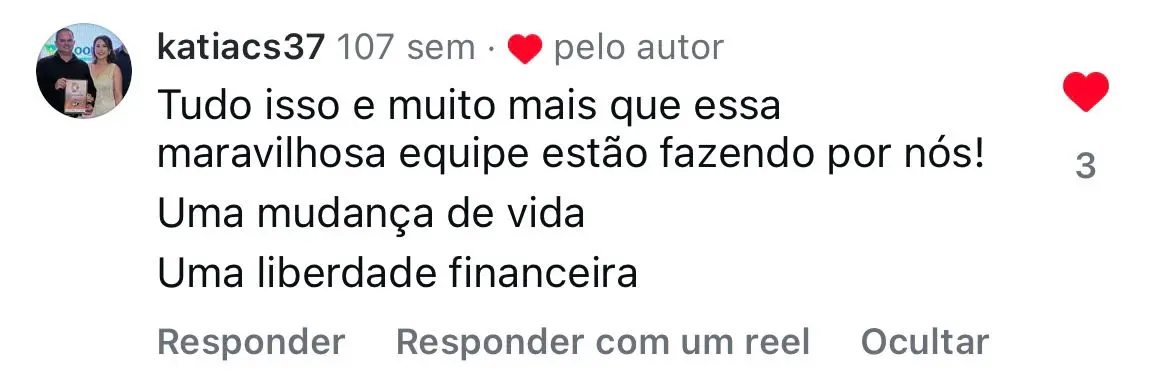 Depoimento da cliente Kátia
